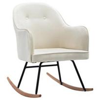 Supamasis krėslas VLX Velvet 289901, baltas, 74 cm x 60 cm x 84 cm