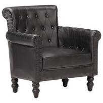 Fotelis VLX Armchair, juodas, 63 cm x 77 cm x 76 cm