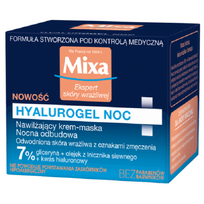 Mixa Hyalurogel Night drėkinamasis naktinis kremas-kaukė 50ml