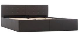Lova VLX Hydraulic Storage Bed Frame, pilka, 211x168 cm, su grotelėmis