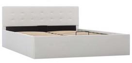 Lova VLX Hydraulic Storage Bed Frame, balta, 211x148 cm, su grotelėmis