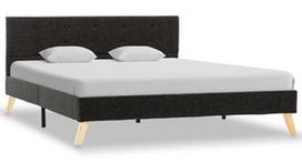 Lova VLX Bed Frame, tamsiai pilka, 211x145 cm, su grotelėmis