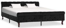 Lova VLX Velvet 288554, juoda, 226x166.5 cm, su grotelėmis