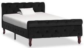 Lova VLX Velvet 288551, juoda, 226x106.5 cm, su grotelėmis