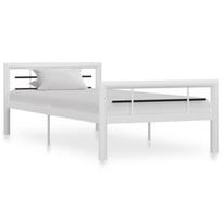 Lova VLX Metal, balta/juoda, 212x107.5 cm, su grotelėmis