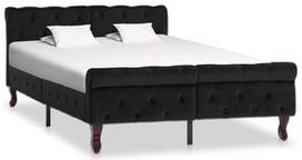 Lova VLX Velvet 288552, juoda, 226x126.5 cm, su grotelėmis