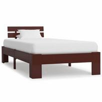 Lova VLX Solid Pine Wood, ruda, 213x105 cm, su grotelėmis