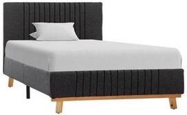 Lova VLX Fabric 286619, tamsiai pilka, 212x95 cm, su grotelėmis