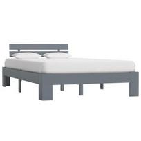 Lova VLX Solid Pine Wood, pilka, 213x125 cm, su grotelėmis