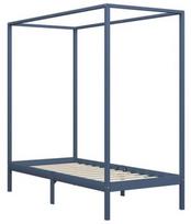 Lova VLX Solid Pinewood 283274, pilka, 204x94 cm, su grotelėmis