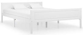 Lova VLX Solid Pinewood 322107, balta, 206x166 cm, su grotelėmis
