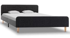 Lova VLX Bed Frame, tamsiai pilka, 208x144 cm, su grotelėmis