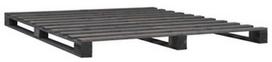 Lova VLX Solid Pinewood 285251, pilka, 200x140 cm, su grotelėmis