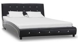 Lova VLX Bed Frame, juoda, 223x125 cm, su grotelėmis