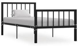Lova VLX Bed Frame, juoda, 208x106 cm, su grotelėmis