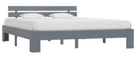 Lova VLX Bed Frame, pilka, 213x185 cm, su grotelėmis