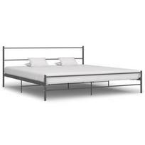 Lova VLX Metal, pilka, 205x206.5 cm, su grotelėmis