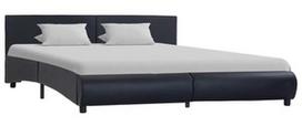 Lova VLX Bed Frame, juoda, 215x164 cm, su grotelėmis