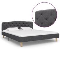 Lova VLX Fabric, tamsiai pilka, 210x144 cm, su grotelėmis