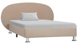 Lova VLX Bed Frame, smėlio, 208x133 cm, su grotelėmis