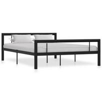 Lova VLX Metal, juoda, 212x167.5 cm, su grotelėmis