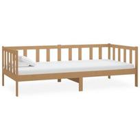 Lova VLX Solid Pinewood, ruda, 203x98 cm, su grotelėmis