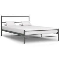 Lova VLX Metal, pilka, 205x167 cm, su grotelėmis