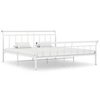 Lova VLX Metal, balta, 208x206 cm, su grotelėmis
