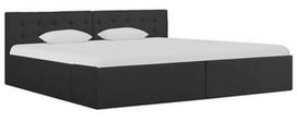 Lova VLX Hydraulic Storage Bed Frame, tamsiai pilka, 211x188 cm, su grotelėmis