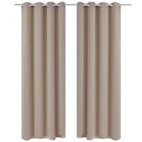 Naktinės užuolaidos VLX With Metal Eyelets 132201, kreminės spalvos, 1350 mm x 1750 mm