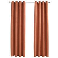 Naktinės užuolaidos VLX With Metal Rings 134470, oranžinės, 1400 mm x 1750 mm