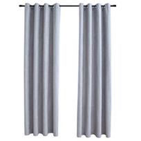 Naktinės užuolaidos VLX With Metal Rings 134466, pilkos, 1400 mm x 2450 mm