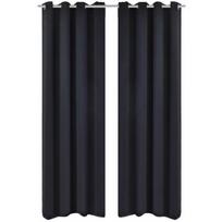 Naktinės užuolaidos VLX With Metal Eyelets 132199, juodos, 1350 mm x 1750 mm