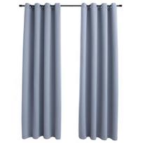 Naktinės užuolaidos VLX With Metal Rings 134427, pilkos, 1400 mm x 2250 mm