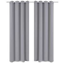 Naktinės užuolaidos VLX With Metal Eyelets 130375, pilkos, 1350 mm x 2450 mm
