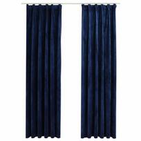 Naktinės užuolaidos VLX Velvet 134532, tamsiai mėlyna, 1400 mm x 1750 mm