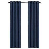 Naktinės užuolaidos VLX With Grommets 321177, mėlynos, 1400 mm x 2250 mm