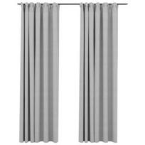 Naktinės užuolaidos VLX Linen-Look 321174, pilkos, 1400 mm x 2450 mm