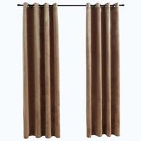 Naktinės užuolaidos VLX Velvet 134505, smėlio, 1400 mm x 2250 mm