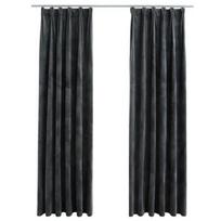 Naktinės užuolaidos VLX Velvet 134501, antracito, 1400 mm x 2250 mm