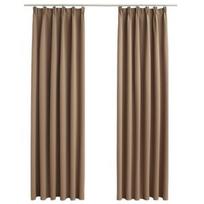 Naktinės užuolaidos VLX Blackout 134438, rudos, 1400 mm x 1750 mm