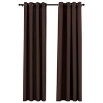 Naktinės užuolaidos VLX 321202, rudos, 2450 mm x 1400 mm
