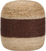 Pufas VLX Jute 248080, rudas/kreminės spalvos, 40 cm x 40 cm x 45 cm