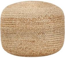 Pufas VLX Jute 248071, kreminės spalvos, 45 cm x 45 cm x 30 cm