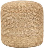 Pufas VLX Jute 248072, kreminės spalvos, 40 cm x 40 cm x 45 cm