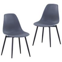 Valgomojo kėdė VLX Dining Chairs 49477, pilka, 2 vnt.