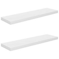 Sieninė lentyna VLX Floating High Gloss 323755, balta, 90 cm x 23.5 cm x 3.8 cm