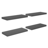 Sieninė lentyna VLX Floating High Gloss 323792, pilka, 80 cm x 23.5 cm x 3.8 cm