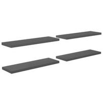 Sieninė lentyna VLX Floating High Gloss 323801, pilka, 120 cm x 23.5 cm x 3.8 cm