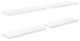 Sieninė lentyna VLX High Gloss 323753, balta, 80 cm x 23.5 cm x 3.8 cm
